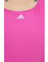 adidas Performance Цял бански Mid 3-Stripes в розово с мека чашка - Pepit.bg