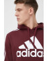 adidas Суичър в бордо с качулка с принт - Pepit.bg