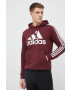 adidas Суичър в бордо с качулка с принт - Pepit.bg
