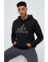 adidas Суичър в черно с качулка с десен - Pepit.bg