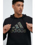 adidas Суичър в черно с качулка с десен - Pepit.bg