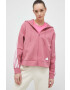 adidas Суичър в розово с качулка с апликация - Pepit.bg
