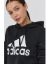 adidas Суичър GL0653 дамски в черно с принт - Pepit.bg