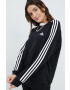 adidas Суичър HC9124 в черно с апликация - Pepit.bg