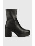 Aldo Боти Upstep в черно с висок ток - Pepit.bg