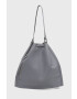 AllSaints Кожена чанта дамски в сиво - Pepit.bg