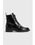 AllSaints Кожени кубинки Donita в черно с платформа - Pepit.bg