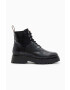 AllSaints Кожени кубинки Flint в черно с платформа - Pepit.bg