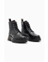 AllSaints Кожени кубинки Flint в черно с платформа - Pepit.bg