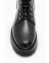 AllSaints Кожени кубинки Flint в черно с платформа - Pepit.bg