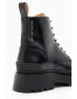 AllSaints Кожени кубинки Flint в черно с платформа - Pepit.bg