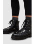 AllSaints Кожени кубинки Franka в черно с платформа - Pepit.bg
