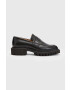 AllSaints Кожени мокасини Lola Loafer в черно с платформа - Pepit.bg