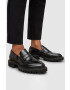 AllSaints Кожени мокасини Lola Loafer в черно с платформа - Pepit.bg