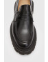 AllSaints Кожени мокасини Lola Loafer в черно с платформа - Pepit.bg
