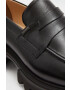 AllSaints Кожени мокасини Lola Loafer в черно с платформа - Pepit.bg