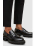 AllSaints Кожени мокасини Lola Loafer в черно с платформа - Pepit.bg