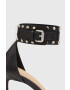 AllSaints Кожени сандали ALMA в черно с тънък ток WF027Z - Pepit.bg