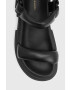 AllSaints Кожени сандали Helium в черно с платформа WF612Y - Pepit.bg
