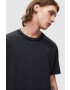 AllSaints Памучна тениска в черно с изчистен дизайн - Pepit.bg