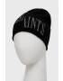 AllSaints Шапка с вълна в черно с фина плетка - Pepit.bg