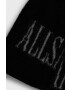 AllSaints Шапка с вълна в черно с фина плетка - Pepit.bg