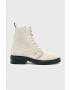 AllSaints Велурени боти Donita Suede в бяло с висок ток - Pepit.bg