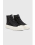 AllSaints Високи кецове Douglas Script High Top в черно - Pepit.bg