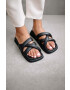 Alohas Кожени чехли Slip On Cross в черно S00202.25 - Pepit.bg