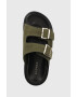 Alohas Велурени чехли Buckle Strap в зелено с платформа S00204.50 - Pepit.bg
