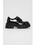 Altercore Половинки обувки Deidra Vegan Black Patent дамски в черно с платформа - Pepit.bg