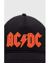 American Needle Шапка с козирка ACDC в черно с апликация - Pepit.bg