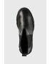 Answear Lab Кожени боти челси в черно с платформа - Pepit.bg