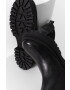 Answear Lab Кожени боти челси в черно с платформа - Pepit.bg