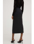 Answear Lab Пола в черно среднодълъг модел със стандартна кройка - Pepit.bg