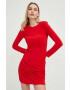 Answear Lab Рокля в черно къса със стандартна кройка - Pepit.bg