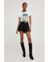 Answear Lab Тениска X limited collection BE SHERO в бяло - Pepit.bg