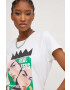 Answear Lab Тениска X limited collection BE SHERO в бяло - Pepit.bg