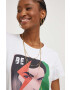 Answear Lab Тениска x limited collection BE SHERO в бяло - Pepit.bg