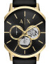 Armani Exchange Часовник и гривна в черно - Pepit.bg
