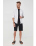 Armani Exchange Дънкови къси панталони в черно - Pepit.bg