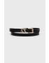 Armani Exchange Кожен колан дамски в черно - Pepit.bg