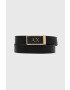 Armani Exchange Кожен колан мъжки в черно - Pepit.bg