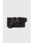 Armani Exchange Кожен колан мъжки в черно - Pepit.bg