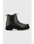 Armani Exchange Кожени боти челси в черно XUM009 XV617 00002 - Pepit.bg