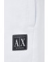 Armani Exchange Памучен къс панталон мъжко в бяло - Pepit.bg