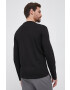 Armani Exchange Памучна блуза с дълги ръкави в черно с принт - Pepit.bg