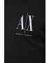 Armani Exchange Памучна блуза с дълги ръкави в черно с принт - Pepit.bg