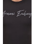 Armani Exchange Памучна тениска в черно с апликация - Pepit.bg