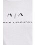 Armani Exchange Памучна тениска в бяло - Pepit.bg
